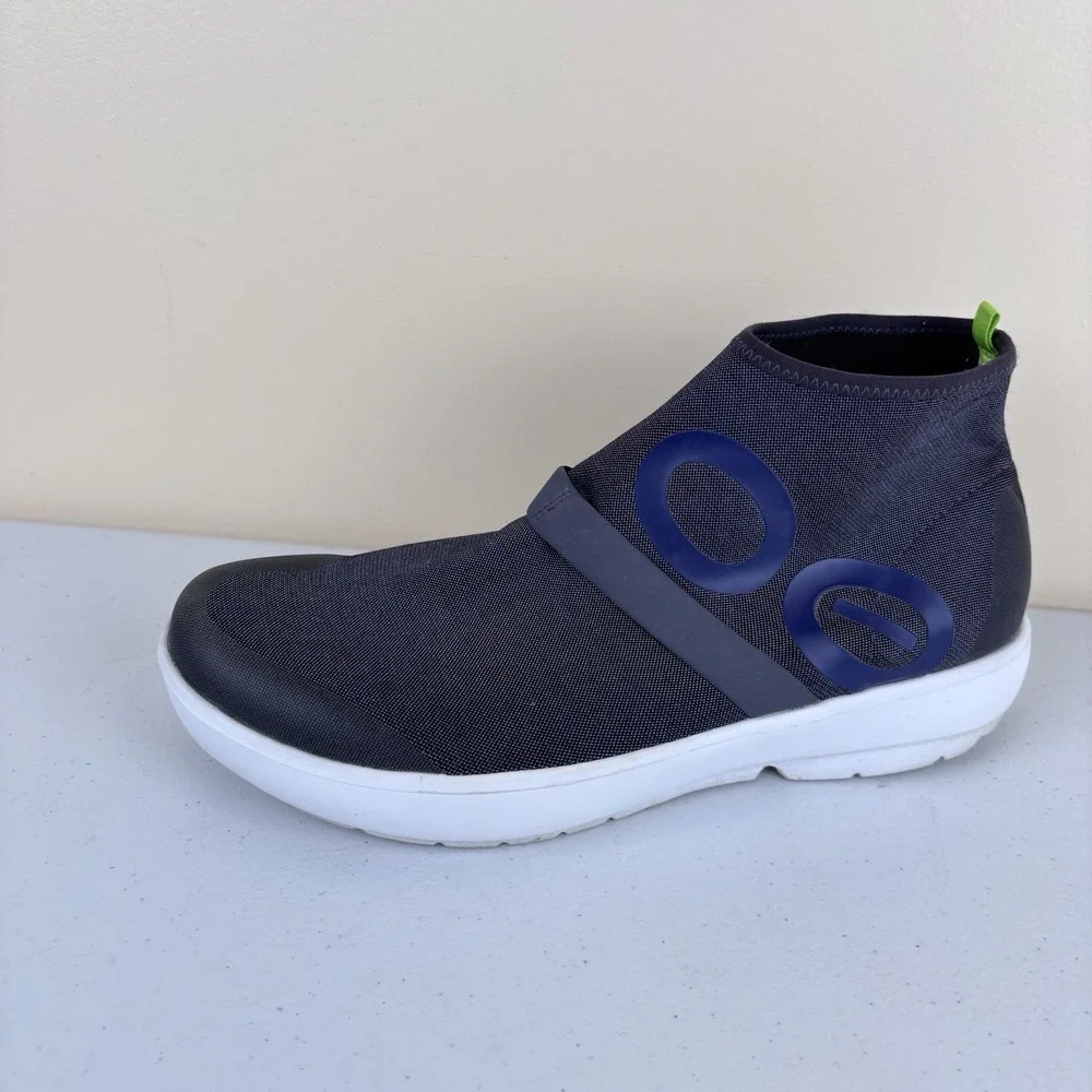 Oofos‎ Oomg Fibre High Top Slip On Shoes Boots Womens 9.5 Heather Blue Recovery
